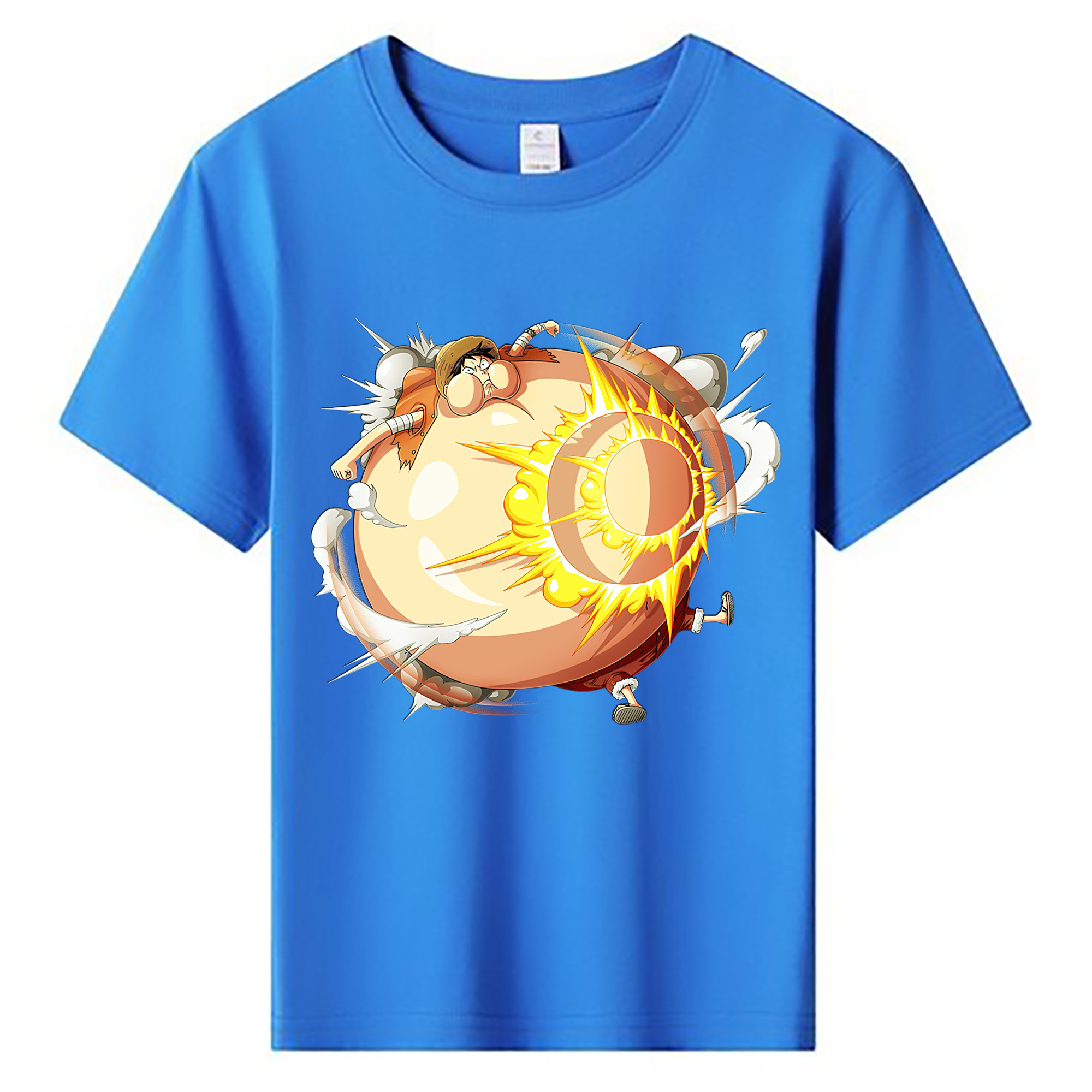 （画像用） ワンピース モンキー・D・ルフィ ONE PIECE Monkey D. Luffy 綿100％キッズTシャツ（フロントプリント）